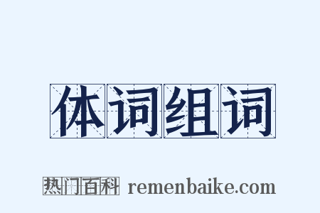体词组词是什么意思的图片